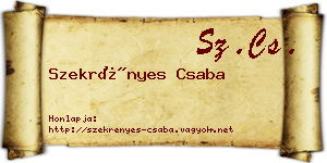 Szekrényes Csaba névjegykártya